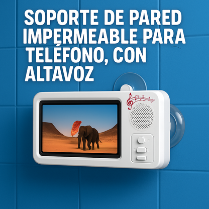 Soporte de Pared Impermeable con Bluetooth hasta 6,9 pulgadas